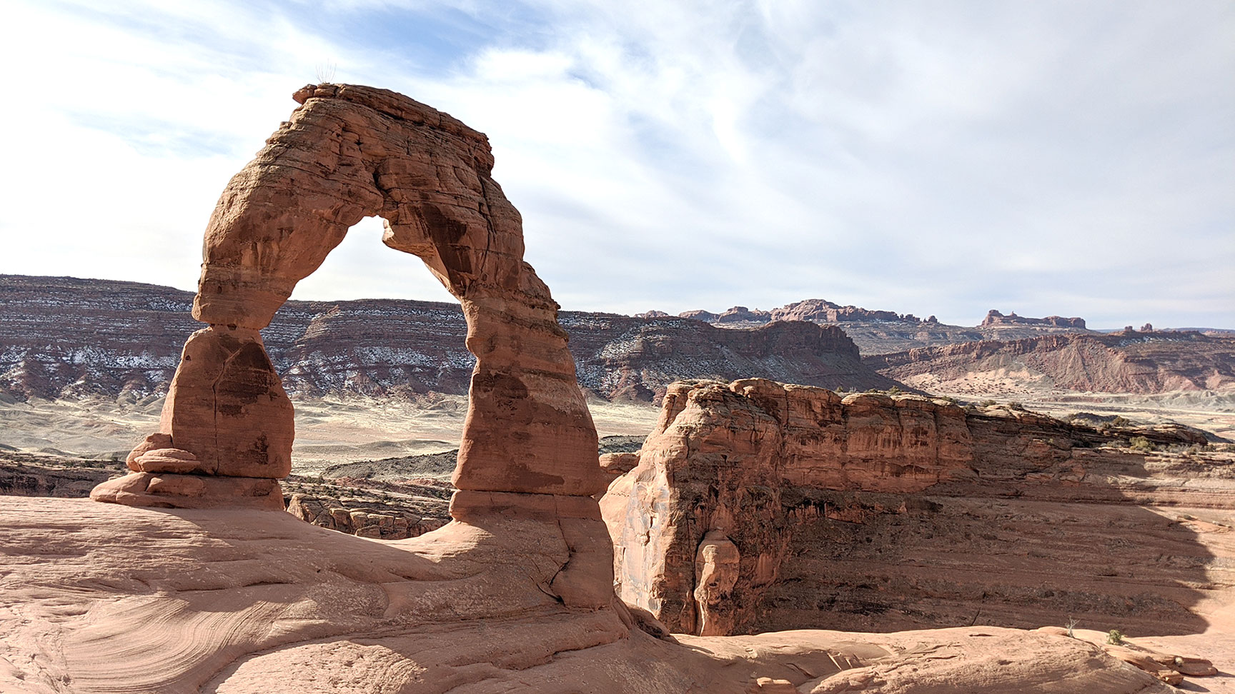 Delicate arch seen during arches national park tour