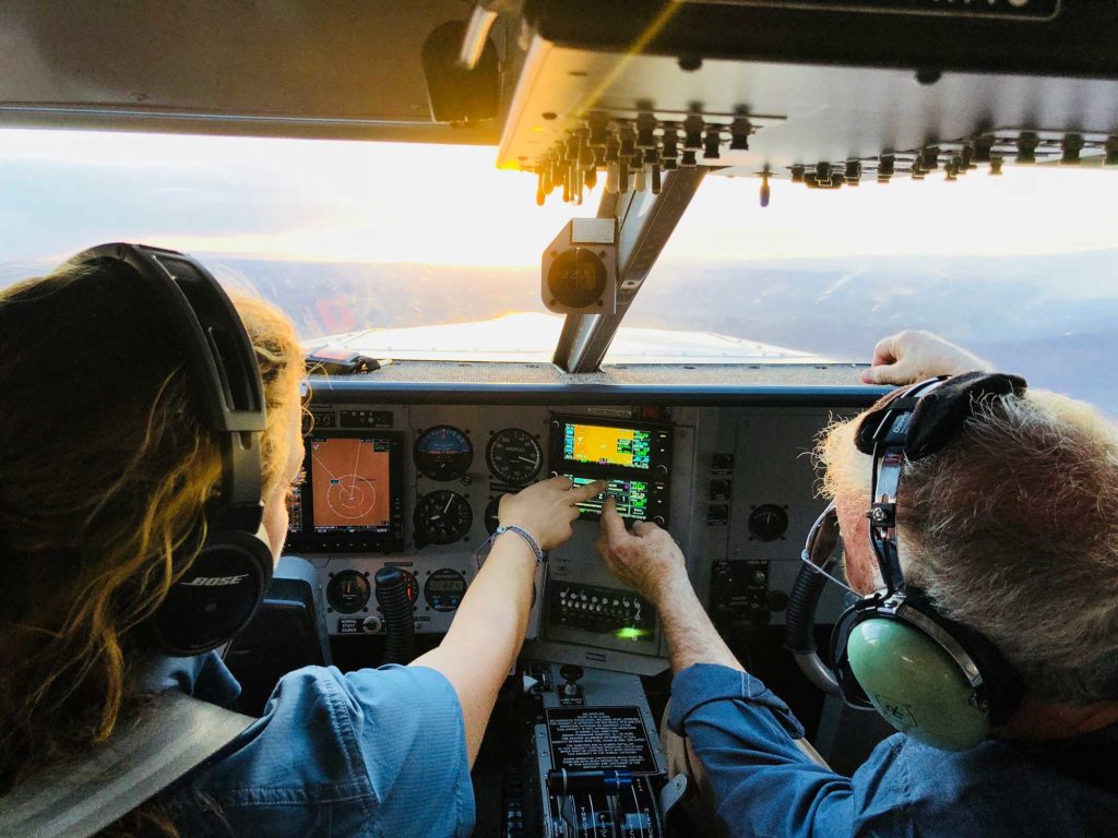 flight instruction while in the air above utah