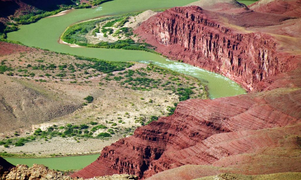 colorado river from the air during a redtail air adventure