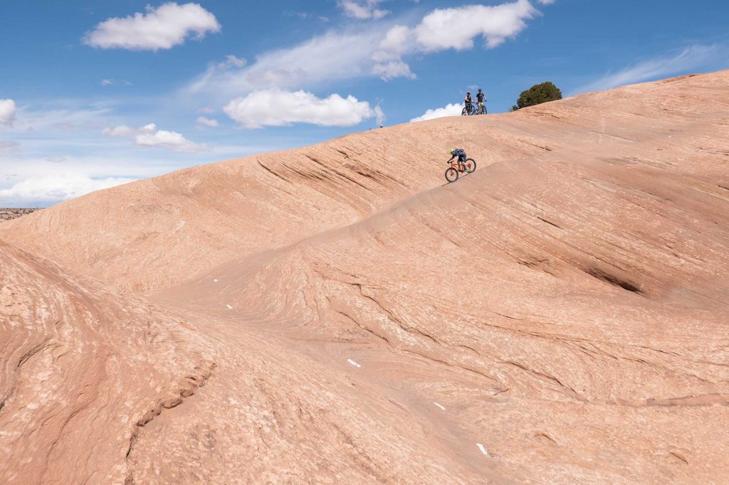 bikers biking the slickrock trail