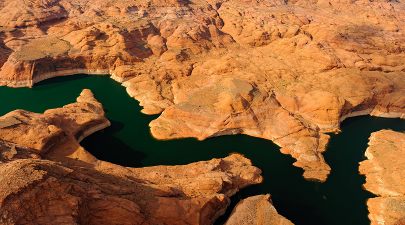 view of the colorado river from the air