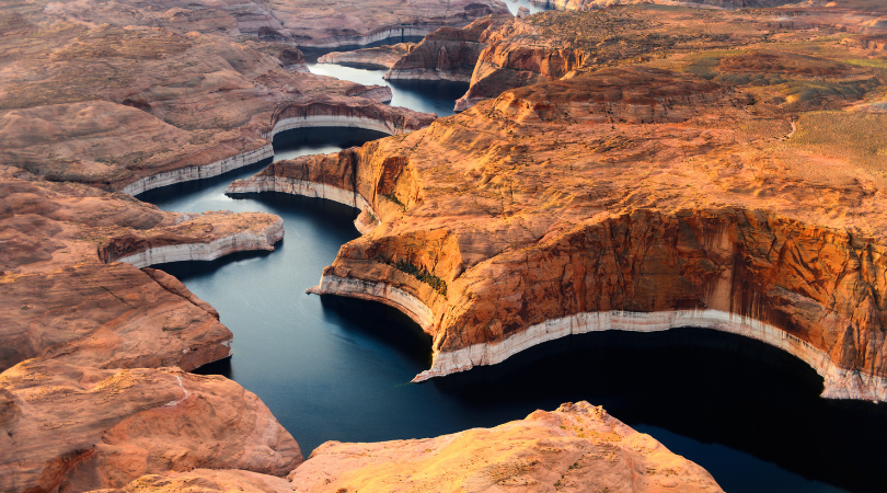 view of the colorado river from the air