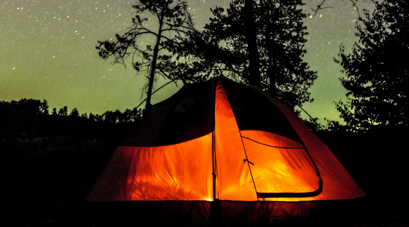 couple camping for romantic getaway in Utah