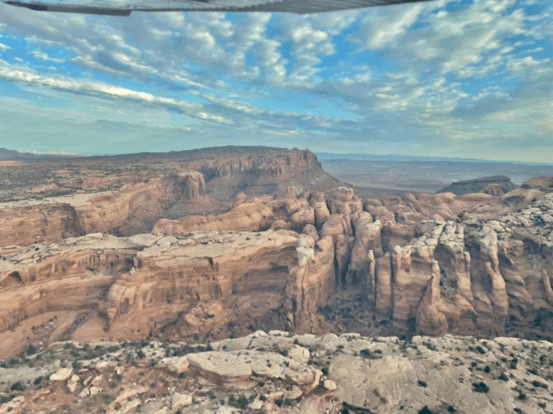 Moab from an airplane