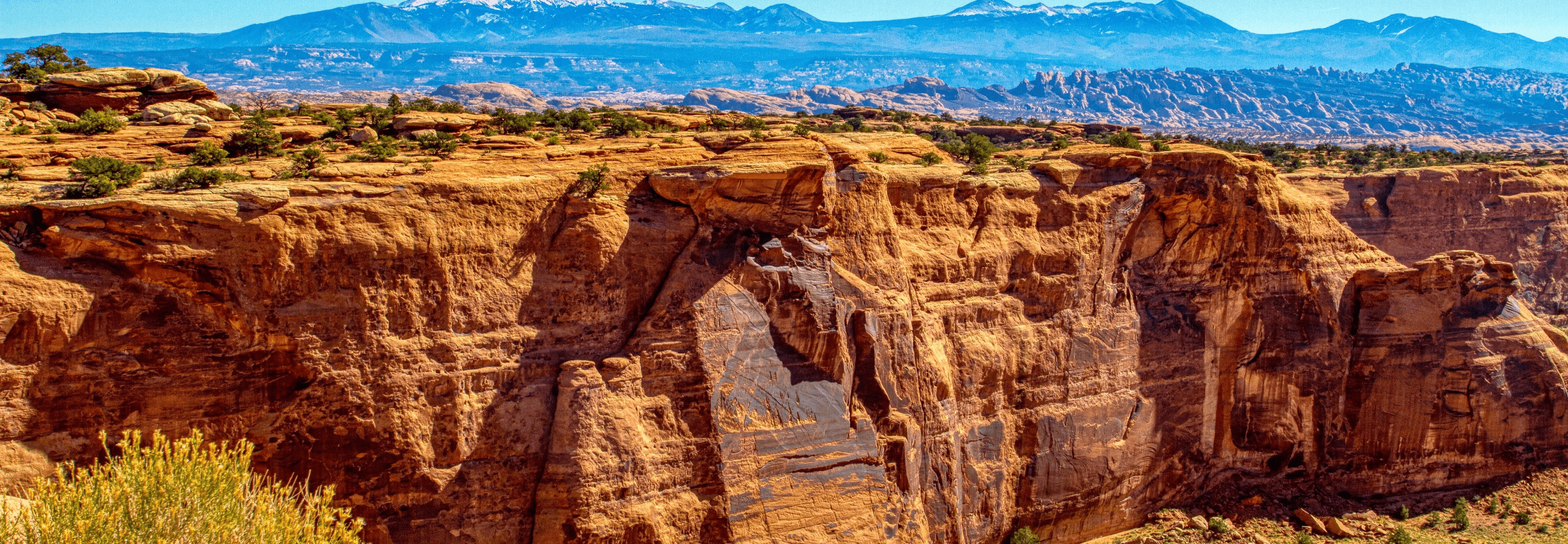 aerial view of canyonlands and backcountry arches from a helicopter tour