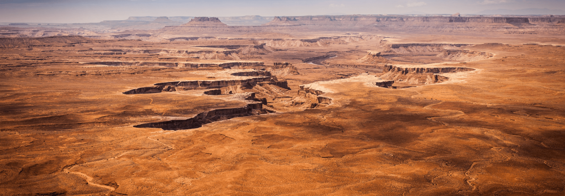 aerial view of the canyonlands from the canyonlands edge helicopter tour