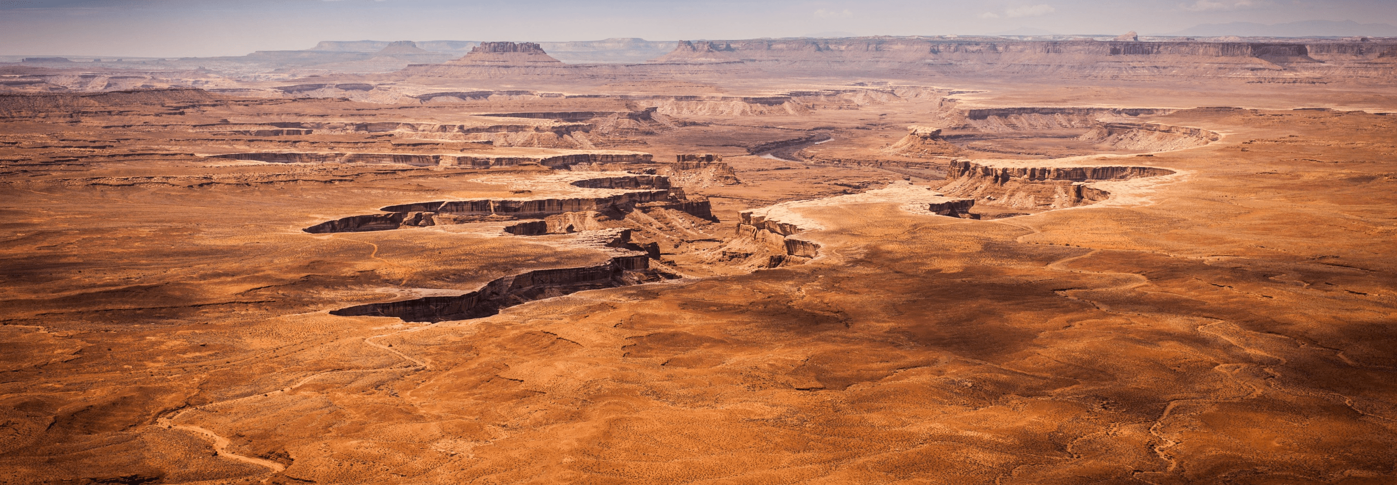 aerial view of the canyonlands from the canyonlands edge helicopter tour