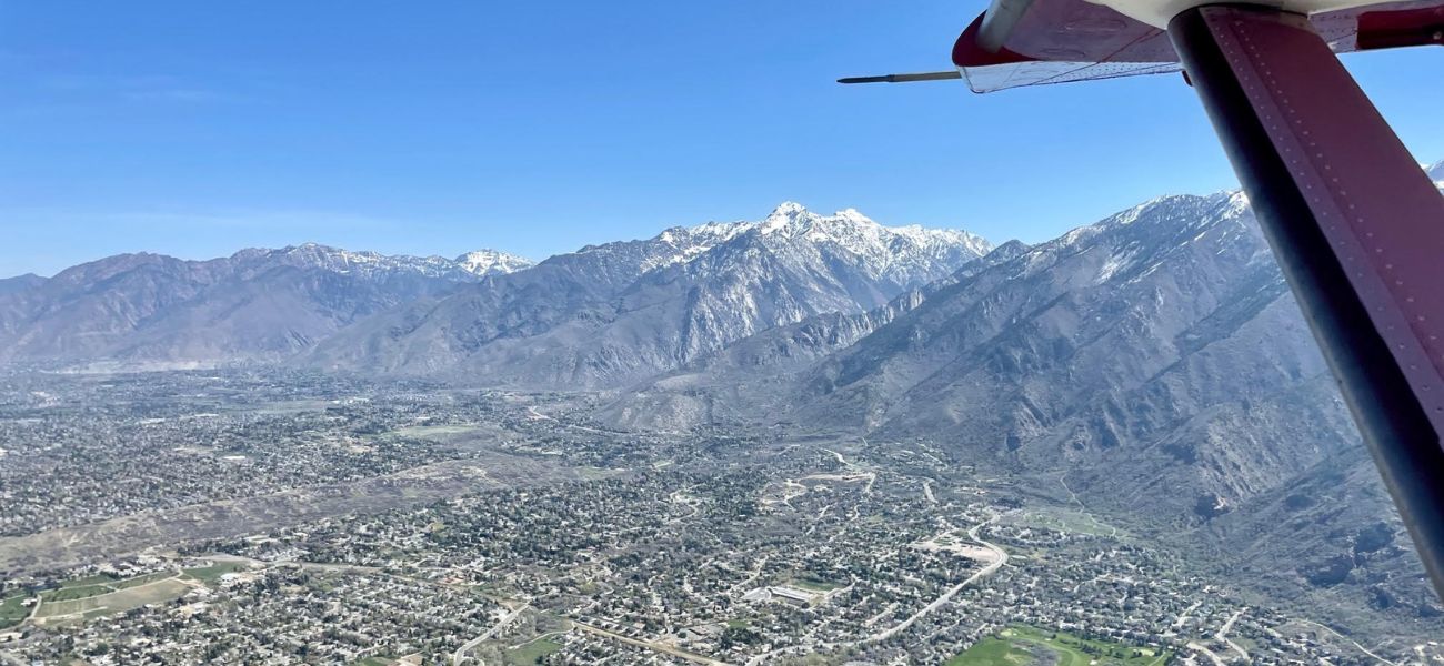 flying over salt lake city