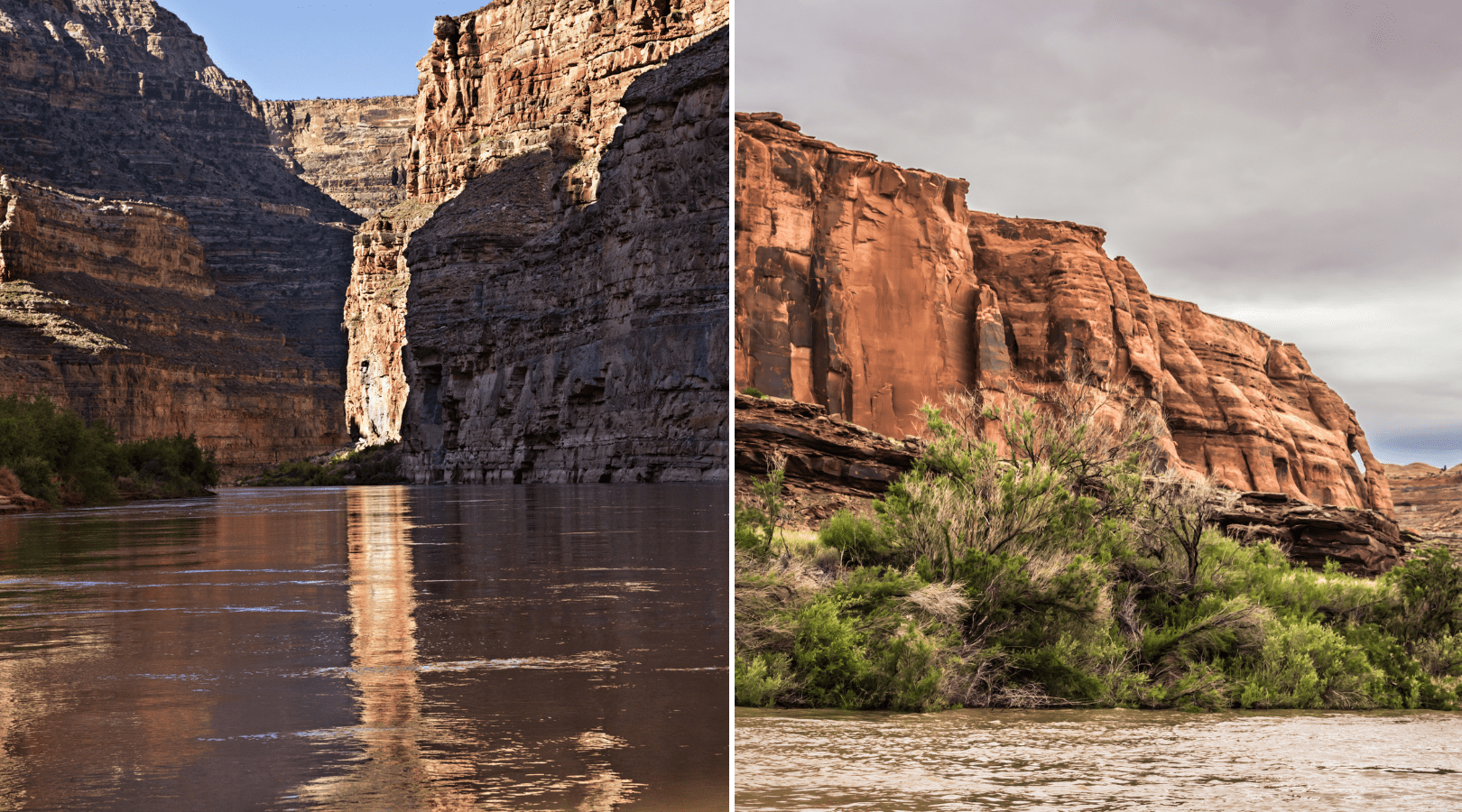 2 photos of Cataract Canyon on the colorado river