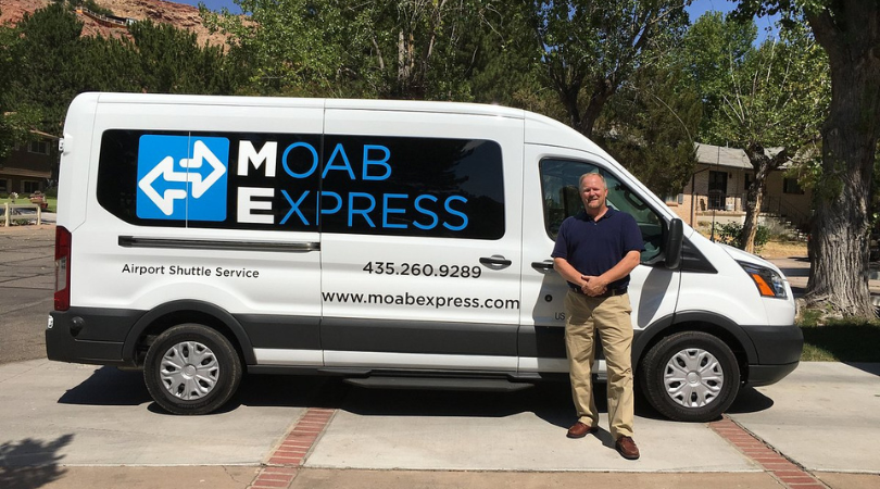 moab express shuttle service van